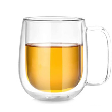 Transparent Glass with Handle Mug Coffee Juice Glass Cup